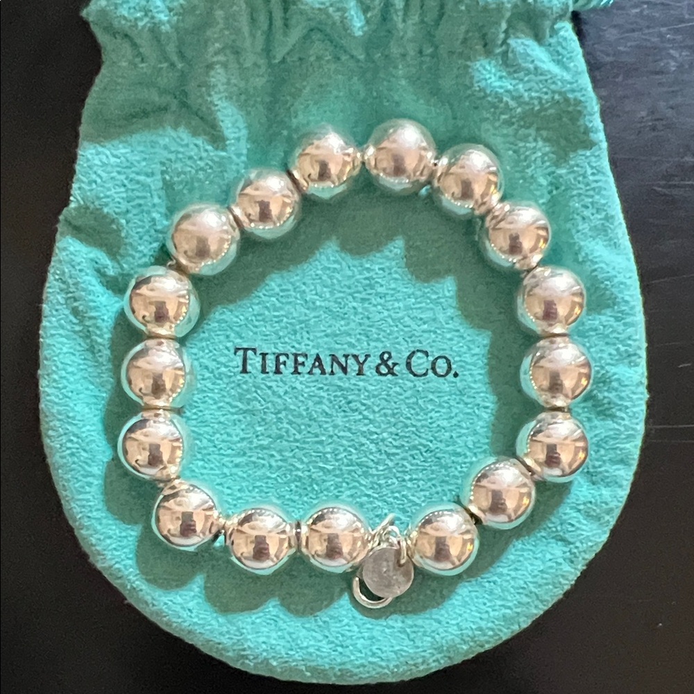 Authentic Tiffany & Co. HardWear Silver Ball Bracelet with Pouch